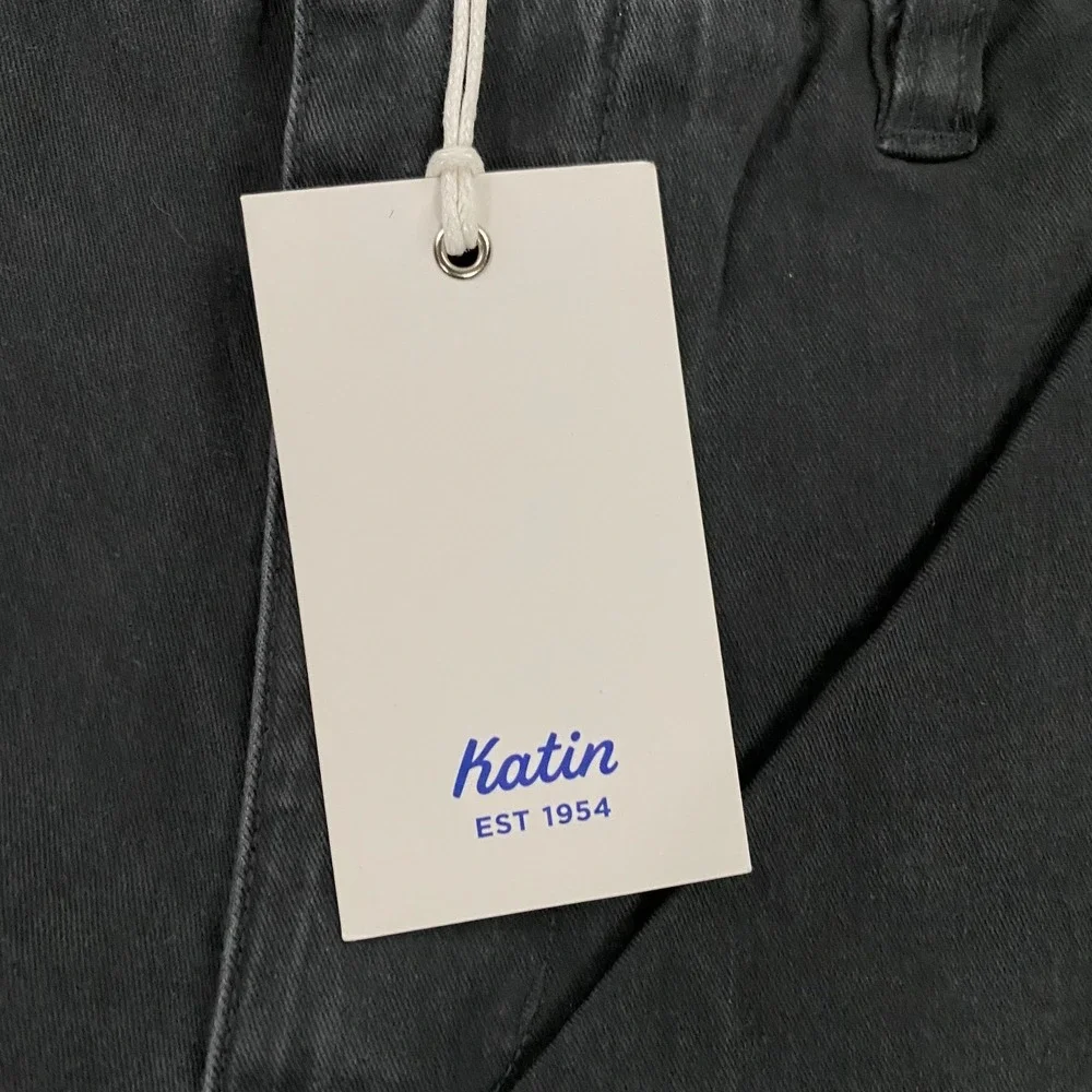 Katin Corey Pant Mens 32x32 Slim Straight Chino Cotton Stretch Black Wash Gray